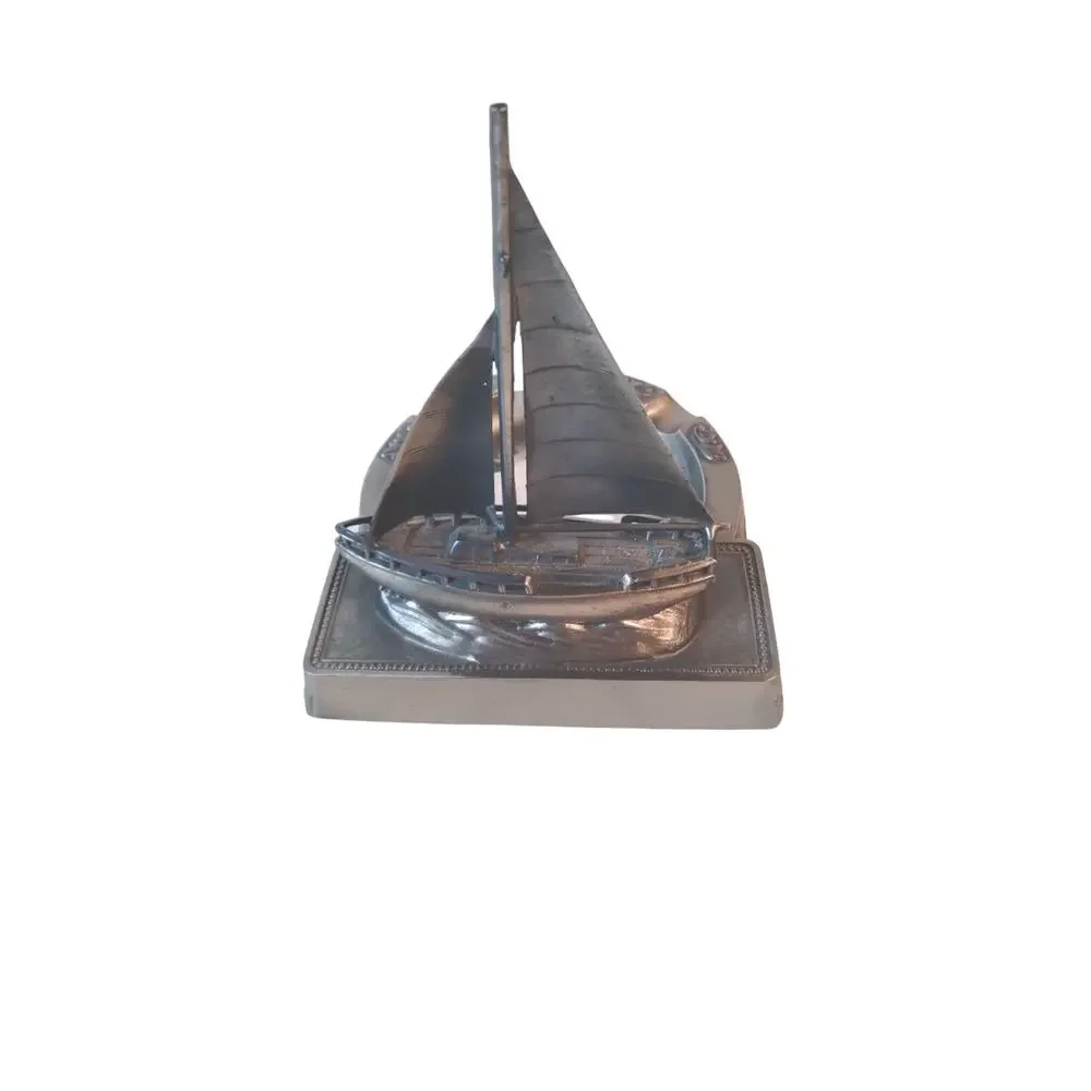 Comoys of London Japan Vintage Metal‎ Ashtray Sailboat Nautical Decor 4.5